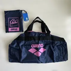 新品　アリーナ　ボストンバッグ　ポケッタブル　ネイビー