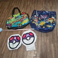 ポケモン　水泳バック　腕浮き輪　3点セット