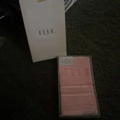 ELLE ピンクタオルハンカチ