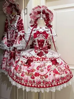 エペティス いちご柄JSK ヘッドドレス付き - メルカリ