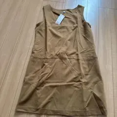 新品タグ付き☆ユニクロ　ポンチ　ワンピース　Lサイズ　ブラウン