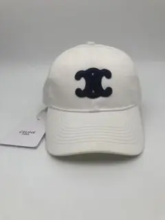CELINE ホワイト ベースボールキャップd