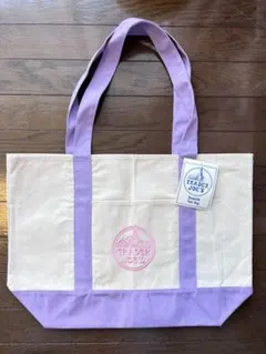 TRADER JOE'S トートバッグ大　パープルのサムネイル