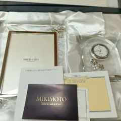 MIKIMOTO フォトフレーム　時計　　　セット　シルバー　パール　ミキモトのサムネイル