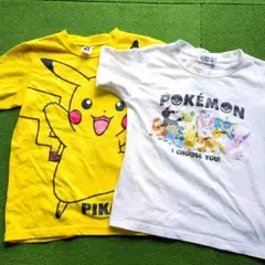 ポケモン Tシャツ 2枚セット120 130 半袖 ピカチュウ イーブイ 子供
