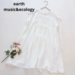 アースミュージックアンドエコロジー ノースリーブ ティアード チュニック シアーのサムネイル