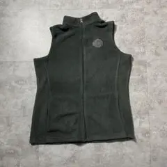 ハーレーダビッドソン　刺繍ワンポイント　ダークグレー　ボアフリースベスト