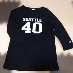 Champion SEATTLE 40 七分Tシャツ Mサイズ ブラック