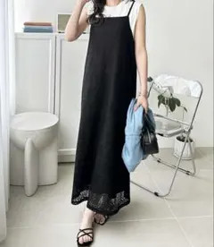 GeeRA 前後2WAYパネルレースキャミワンピース