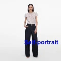 ✳️人気新作 新品SelfPortrait 白デニムパンツのサムネイル