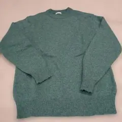 GUクルーネックニット グリーン M사이즈