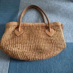 編み込みトートバッグ ナチュラルブラウン