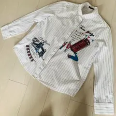 【希少】ロンドンの街並み　長袖シャツ　トップス　Mサイズ　白　ブラウスのサムネイル