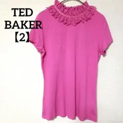 TED BAKER【2】テッドベイカー フリルネック 半袖カットソー ピンクのサムネイル
