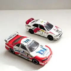 トミカ ミニカー2台セット　日産スカイライン GT-R、三菱ランサーEVO Ⅳ
