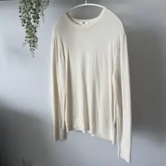 UNIQLO アイボリー 長袖ニット XL