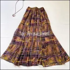 【美品】1erArrondissement アート柄マキシスカート　可愛い