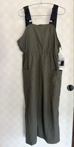 カーキ色 ナイロンジャンパースカート グログランテープジャンスカ Mサイズ