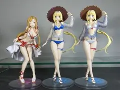 電撃屋 SAO ソードアート・オンライン アスナ アリス 水着フィギュア3体