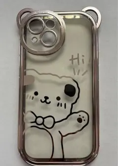 クマの耳付き透明iPhoneケース15