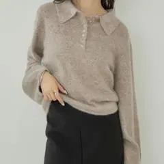 襟付きロングスリーブニット　mystic