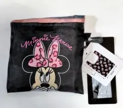 Disney　ミニーマウス　エコバッグ　ブラック　アベイル