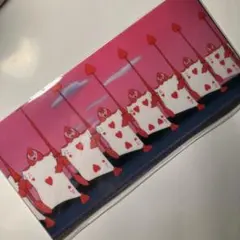 B新品未開封 ディズニー 不思議の国のアリス トランプ兵チケットホルダーファイル