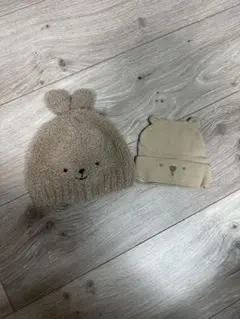 ベビー帽子 うさぎとクマのデザインセット