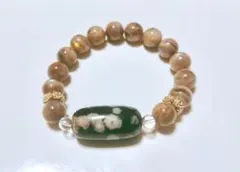 ムーンストーン× 蛇モチーフ 二連ブレスレット ― Luna Serpens