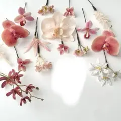 ヘッドパーツ　ヘッドドレス　胡蝶蘭　ピンク　結婚式　和装　前撮り　ヘアアクセ