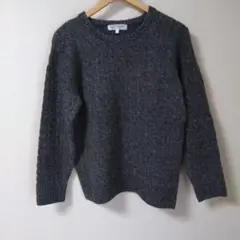 ◯U.S. POLO ASSN. グレー クルーネック ニット