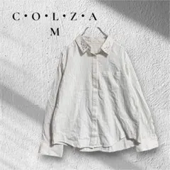 【C・O・L・Z・A】【M】コットン　柔らか　ビジュー付　ストライプ　長袖のサムネイル