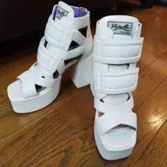 YOSUKE ブーツサンダル ホワイト 外出未使用品