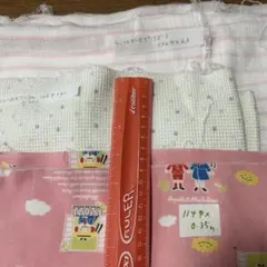 生地3種セット⭐️ワッフル地ドットガーゼ マドレーヌ女の子向け生地　計1.35m