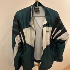 adidas ナイロンジャケット Lサイズ ダークグリーン