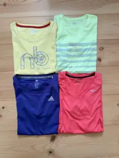 レディーススポーツトップス4枚セット（ミズノ・ニューバランス・adidas）