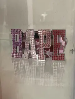 エイプ BAPE ラインストーンバックルホワイトマルチカモ柄 ベルト