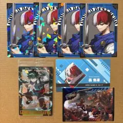 僕のヒーローアカデミア轟焦凍 緑谷 最強ジャンプ付録ステッカー ウエハースカードのサムネイル