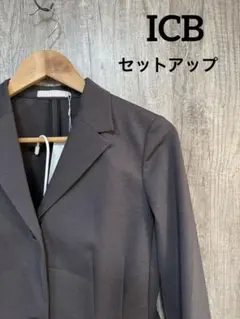 ICB コットンコンプレッシャー テーラードジャケット パンツ セットアップ Sのサムネイル