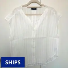 新品未使用‼️シップスノースリーブシャツ SHIPS（シップス）の「リネンライクノースリーブシャツ◇（シャツ