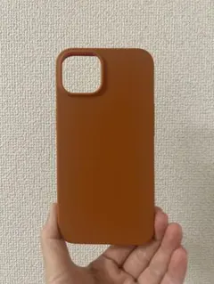 無印良品　iPhone14 スマホケース　オレンジ