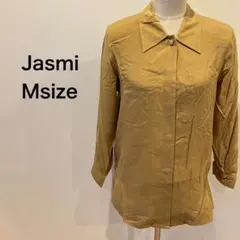 【未使用品】トップス シャツ ブラウス 半袖 レディース ベージュ 絹 シルク