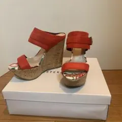 BABY PURE 赤ウェッジサンダル超美品のサムネイル