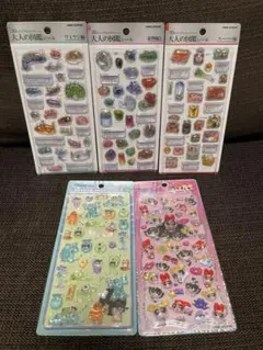 大人の図鑑シール ボンボンドロップ モンスターズインク　パワパフ　5枚セット