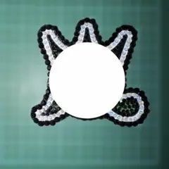 うちわ デコ パーツ ラインストーン 文字 緑