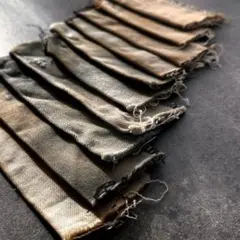 A9 デニムリメイク　コーヒー染め　ファスナー部分　　内側10枚