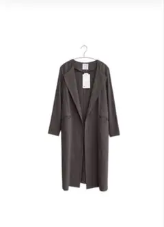 【新品未使用】SEASON REASON 綿麻薄手コート　グレー　L