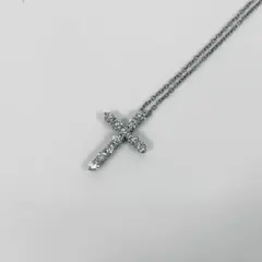 ティファニー ネックレス クロス 750WG シルバー MBZ1108 - メルカリ