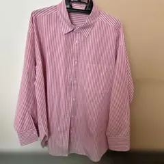 GUストライプ長袖シャツLサイズレディース