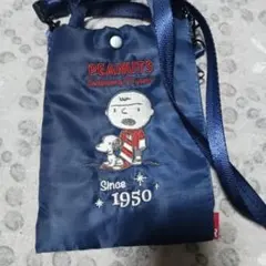 PEANUTS 70周年記念 ショルダーバッグ ネイビー